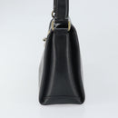 GUCCI Shoulder Bag Leather Black Gold Auth ep13065-4