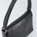 GUCCI Shoulder Bag Leather Black Gold Auth ep13065-6