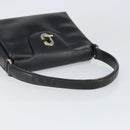 GUCCI Shoulder Bag Leather Black Gold Auth ep13065-7
