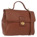 GUCCI Hand Bag Leather 2way Brown Gold 000 101 0274 Auth ep13069-1