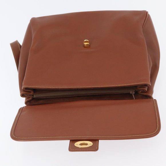 GUCCI Hand Bag Leather 2way Brown Gold 000 101 0274 Auth ep13069