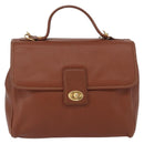 GUCCI Hand Bag Leather 2way Brown Gold 000 101 0274 Auth ep13069-13