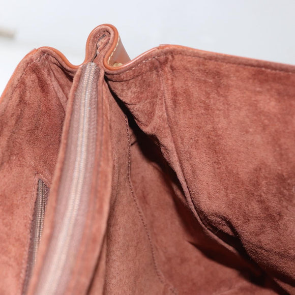 GUCCI Hand Bag Leather 2way Brown Gold 000 101 0274 Auth ep13069