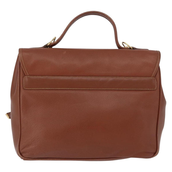 GUCCI Hand Bag Leather 2way Brown Gold 000 101 0274 Auth ep13069