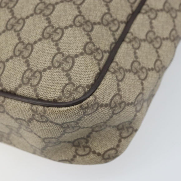 GUCCI GG Supreme Umhängetasche PVC Beige Gold 201448 Auth ep13070