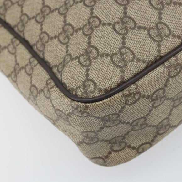 GUCCI GG Supreme Umhängetasche PVC Beige Gold 201448 Auth ep13070