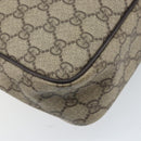 GUCCI GG Supreme Umhängetasche PVC Beige Gold 201448 Auth ep13070-13