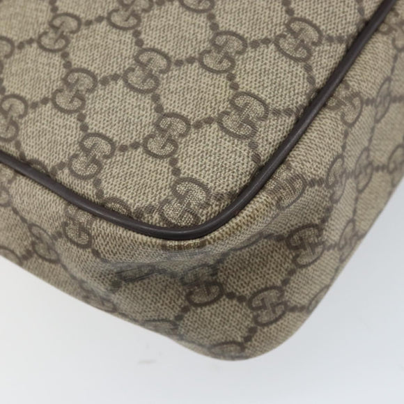 GUCCI GG Supreme Umhängetasche PVC Beige Gold 201448 Auth ep13070
