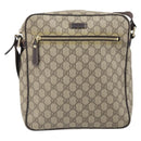 GUCCI GG Supreme Umhängetasche PVC Beige Gold 201448 Auth ep13070-2