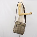 GUCCI GG Supreme Umhängetasche PVC Beige Gold 201448 Auth ep13070-27