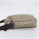 GUCCI GG Supreme Umhängetasche PVC Beige Gold 201448 Auth ep13070-5