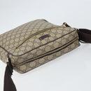 GUCCI GG Supreme Umhängetasche PVC Beige Gold 201448 Auth ep13070-6