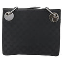 GUCCI GG Canvas Shoulder Bag Black Silver 120841 Auth ep13072-13