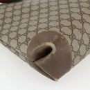 GUCCI GG Supreme Web Sherry Line Tote Bag PVC Beige Red Auth ep13075-13