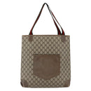 GUCCI GG Supreme Web Sherry Line Tote Bag PVC Beige Red Auth ep13075-2