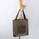 GUCCI GG Supreme Web Sherry Line Tote Bag PVC Beige Red Auth ep13075-20