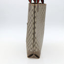 GUCCI GG Supreme Web Sherry Line Tote Bag PVC Beige Red Auth ep13075-5