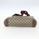 GUCCI GG Supreme Web Sherry Line Tote Bag PVC Beige Red Auth ep13075-9