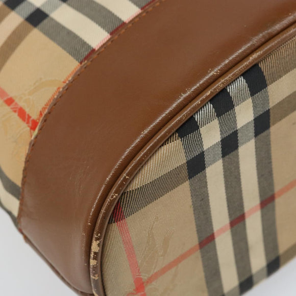 Burberrys Nova Check Tote Bag Canvas Beige Auth ep13077