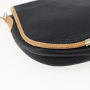 GUCCI Shoulder Bag Leather Black Gold Auth ep13083-16