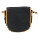 GUCCI Shoulder Bag Leather Black Gold Auth ep13083-2