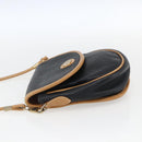 GUCCI Shoulder Bag Leather Black Gold Auth ep13083-3