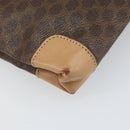 CELINE Macadam Canvas Hand Bag PVC Leather Brown Gold Auth ep13084-16