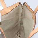 CELINE Macadam Canvas Hand Bag PVC Leather Brown Gold Auth ep13084-17