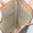 CELINE Macadam Canvas Hand Bag PVC Leather Brown Gold Auth ep13084-18