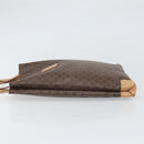 CELINE Macadam Canvas Hand Bag PVC Leather Brown Gold Auth ep13084-4