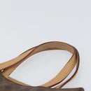 CELINE Macadam Canvas Hand Bag PVC Leather Brown Gold Auth ep13084-8