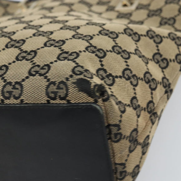 GUCCI GG Canvas Draagtas Goud Navy 002 1099 2404 Auth ep13085