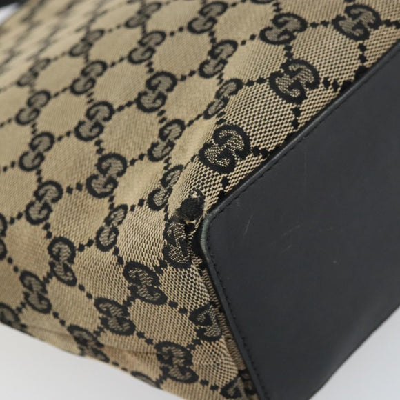 GUCCI GG Canvas Draagtas Goud Navy 002 1099 2404 Auth ep13085