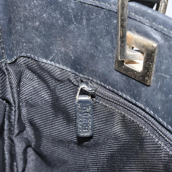 GUCCI GG Canvas Draagtas Goud Navy 002 1099 2404 Auth ep13085