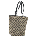 GUCCI GG Canvas Draagtas Goud Navy 002 1099 2404 Auth ep13085-1