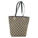 GUCCI GG Canvas Draagtas Goud Navy 002 1099 2404 Auth ep13085-13