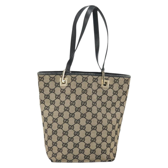 GUCCI GG Canvas Draagtas Goud Navy 002 1099 2404 Auth ep13085