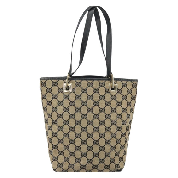 GUCCI GG Canvas Draagtas Goud Navy 002 1099 2404 Auth ep13085