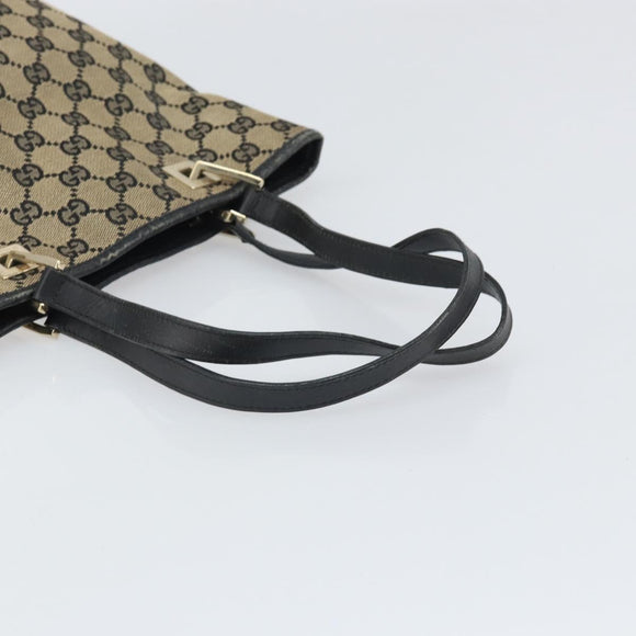 GUCCI GG Canvas Draagtas Goud Navy 002 1099 2404 Auth ep13085
