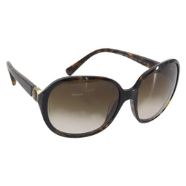 CHANEL COCO Mark Sunglasses plastic Brown CC Auth ep13086