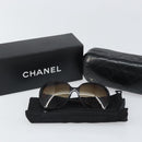 CHANEL COCO Mark Sunglasses plastic Brown CC Auth ep13086-12