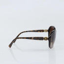 CHANEL COCO Mark Sunglasses plastic Brown CC Auth ep13086-4