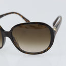 CHANEL COCO Mark Sunglasses plastic Brown CC Auth ep13086-6