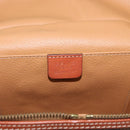 CELINE Macadam Canvas Circle Vanity Bag PVC Leder 2way Braun Gold Auth ep13087-20