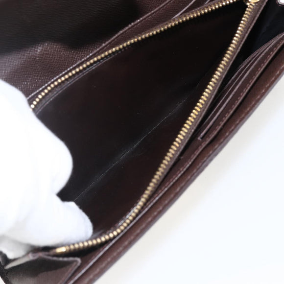 LOUIS VUITTON Damier Ebene Portefeuille Sistina Lange Portemonnee N61747 Auth ep13090