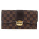 LOUIS VUITTON Damier Ebene Portefeuille Sistina Lange Portemonnee N61747 Auth ep13090-13