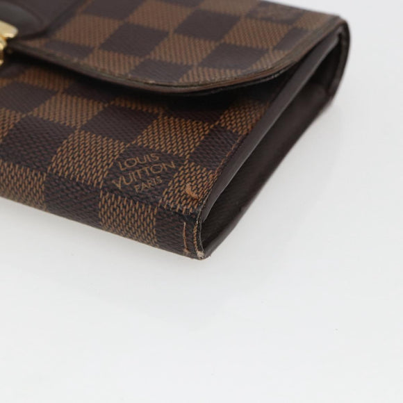 LOUIS VUITTON Damier Ebene Portefeuille Sistina Lange Portemonnee N61747 Auth ep13090