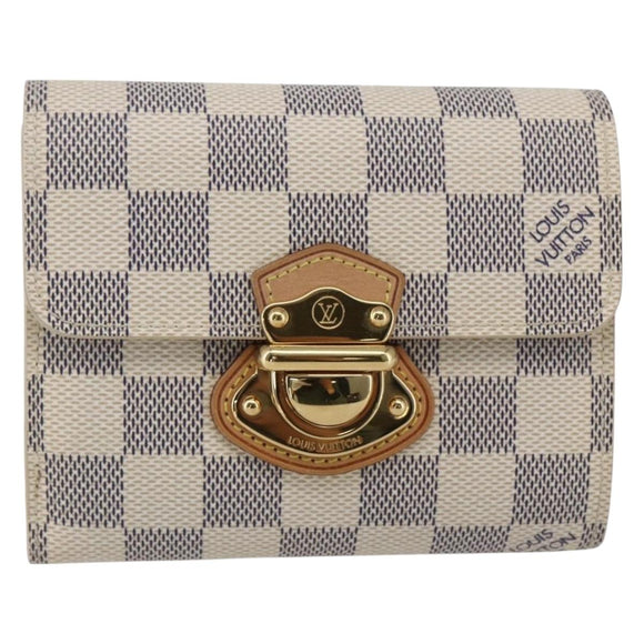 LOUIS VUITTON Damier Azur Portefeuille Joy Bifold Wallet N60030 LV Auth ep13091