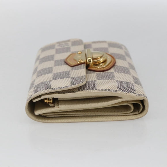 LOUIS VUITTON Damier Azur Portefeuille Joy Bifold Wallet N60030 LV Auth ep13091