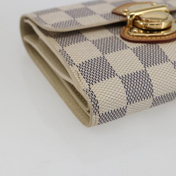 LOUIS VUITTON Damier Azur Portefeuille Joy Bifold Wallet N60030 LV Auth ep13091